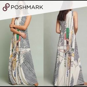 SHOWSTOPPER Anthropologie Geisha Designs floor length a-line tank dress, XL